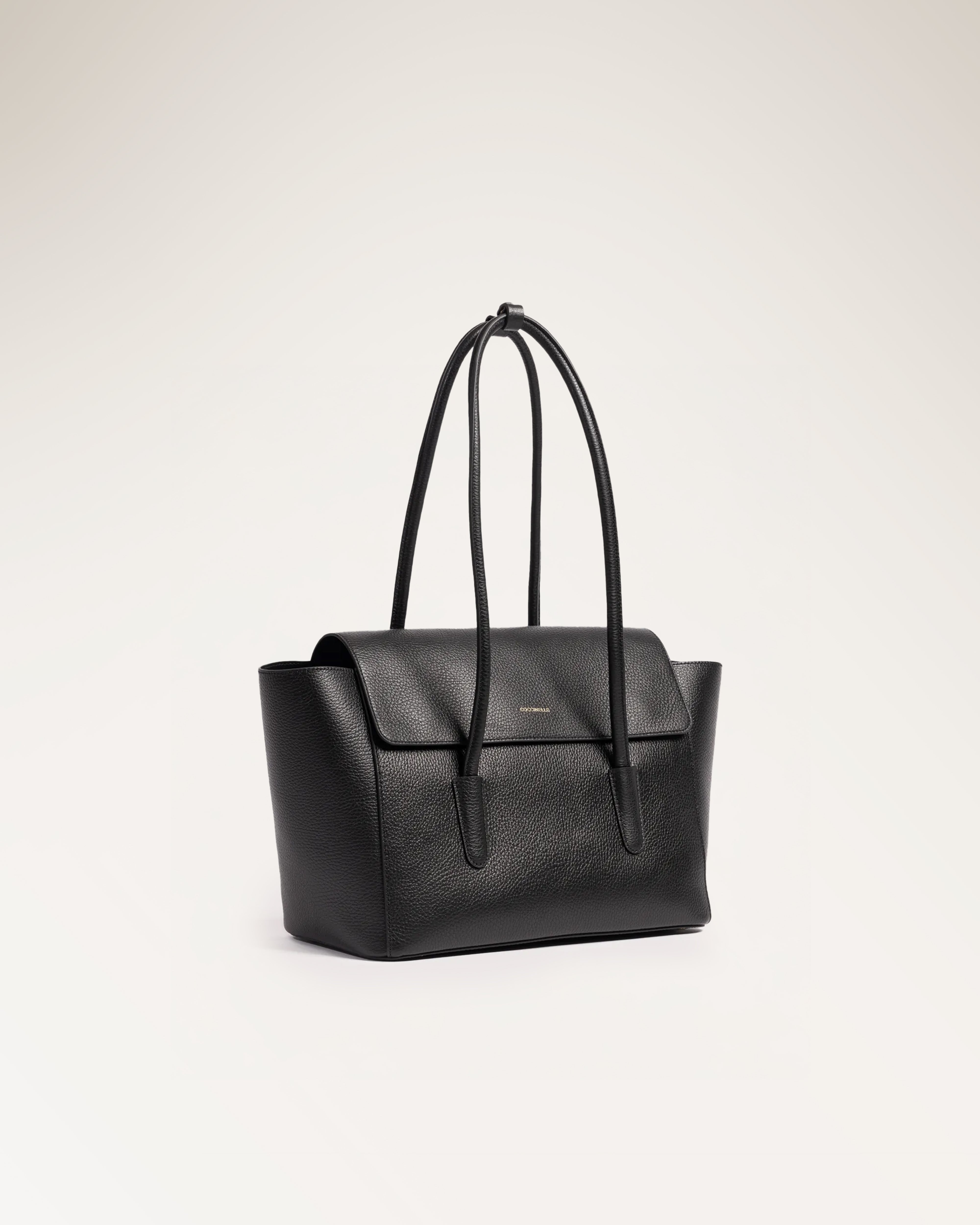 Handbag Grained Leather Noir