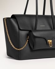 Handbag Grained Leather Noir