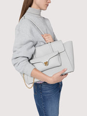 Handbag Grained Leather Noir