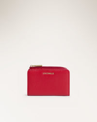 Wallet Grained Leather Scarlet - UN