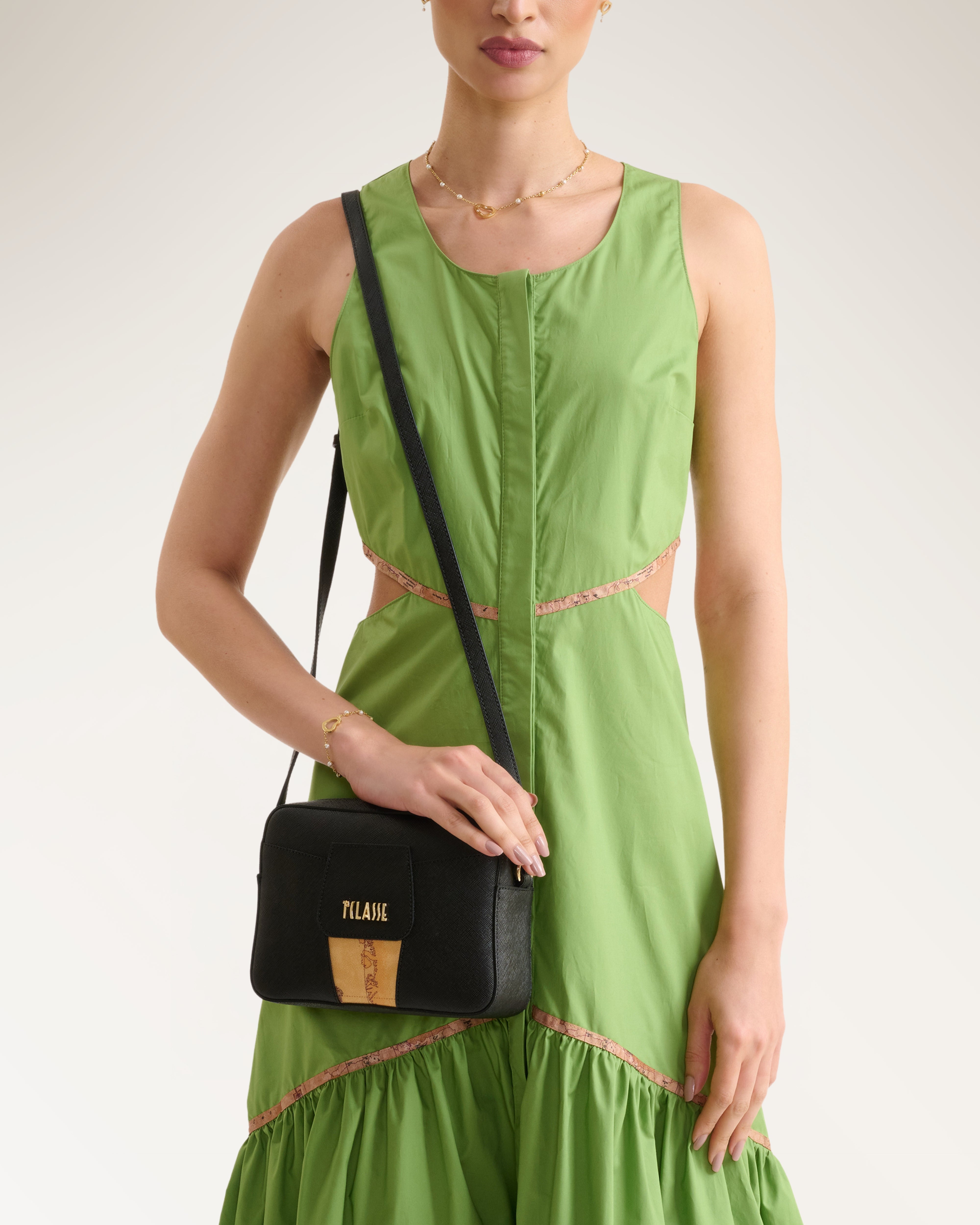 Black Reporter Shoulder Bag