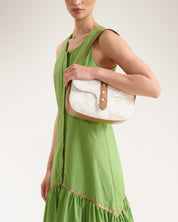 Shoulder Bag With Fl White