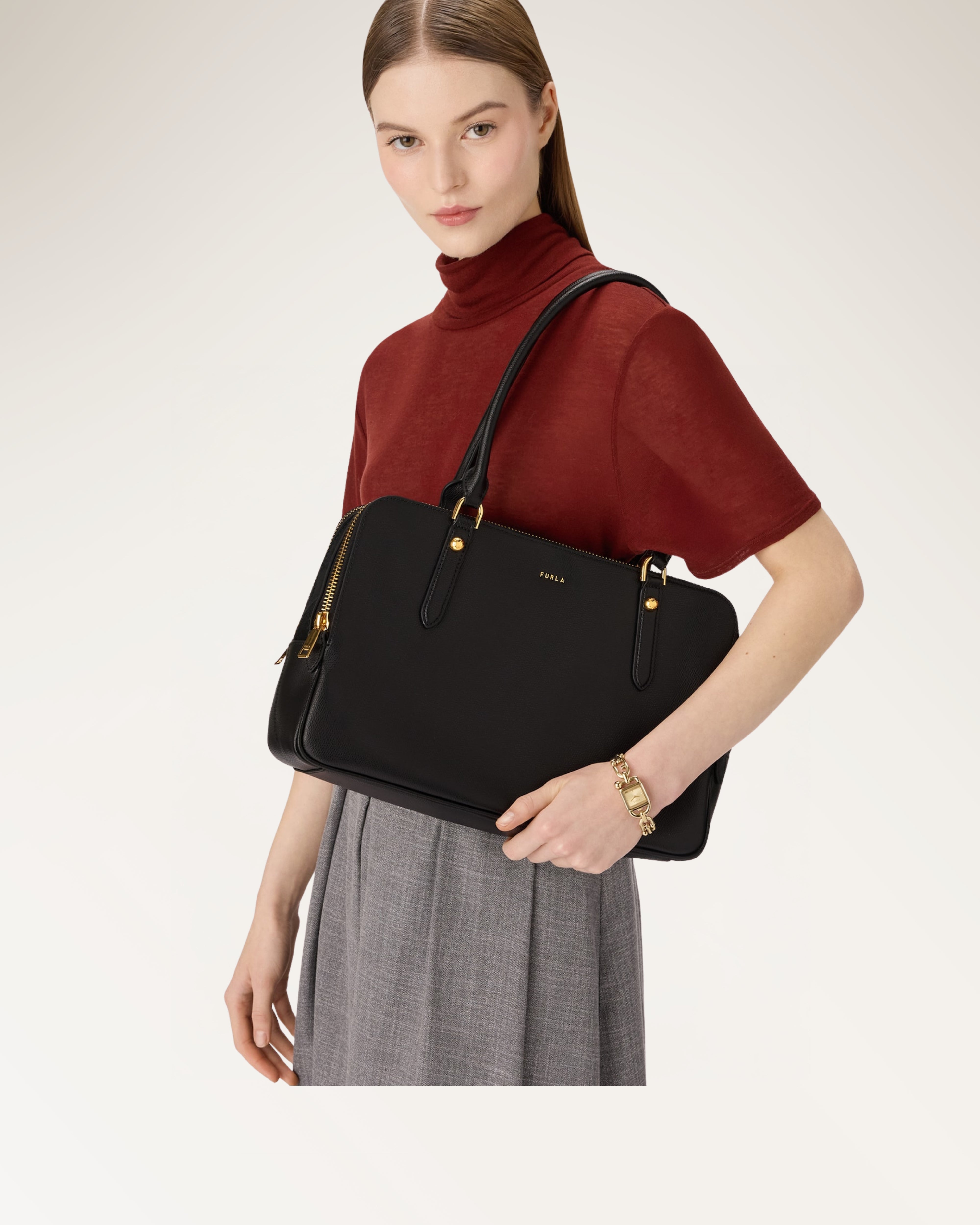 Giulia L Boston Bag Nero