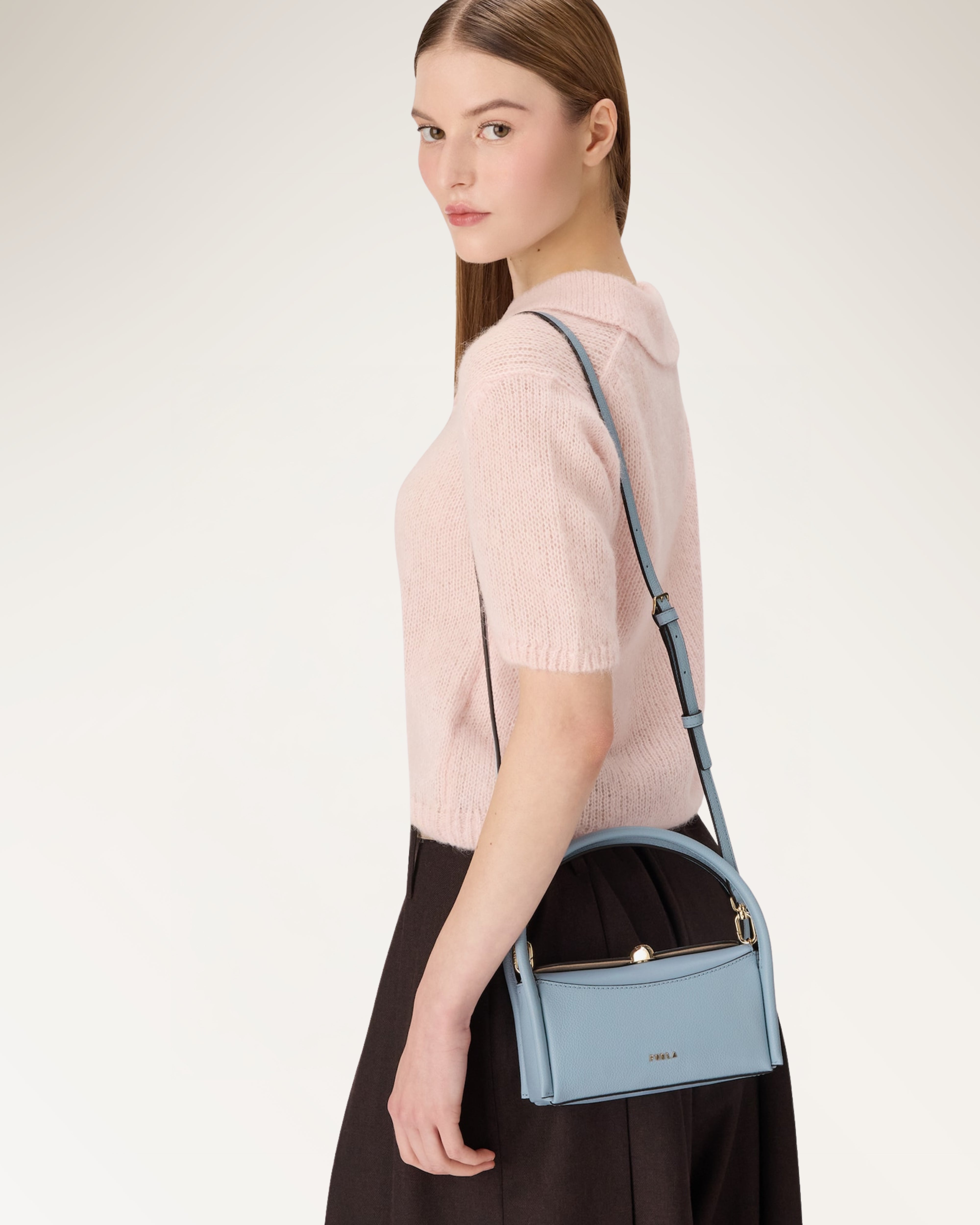 Nicole Mini Boston Bag Paper